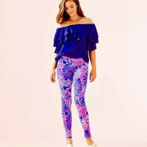 Lilly Pulitzer Bougainvillea Cliffside Kelly Pants